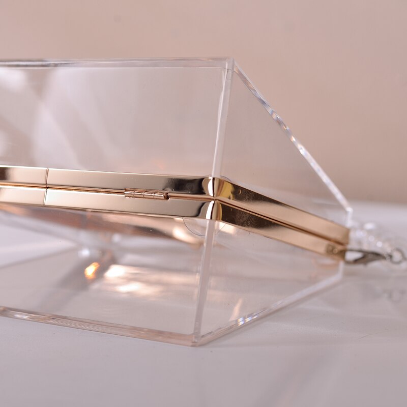 Transparent Luxury Designer Bag Bride Clear Clutch Purse Unique Shaped Party Evening Handbags Acrylic Crossbody Women's Bag 2023