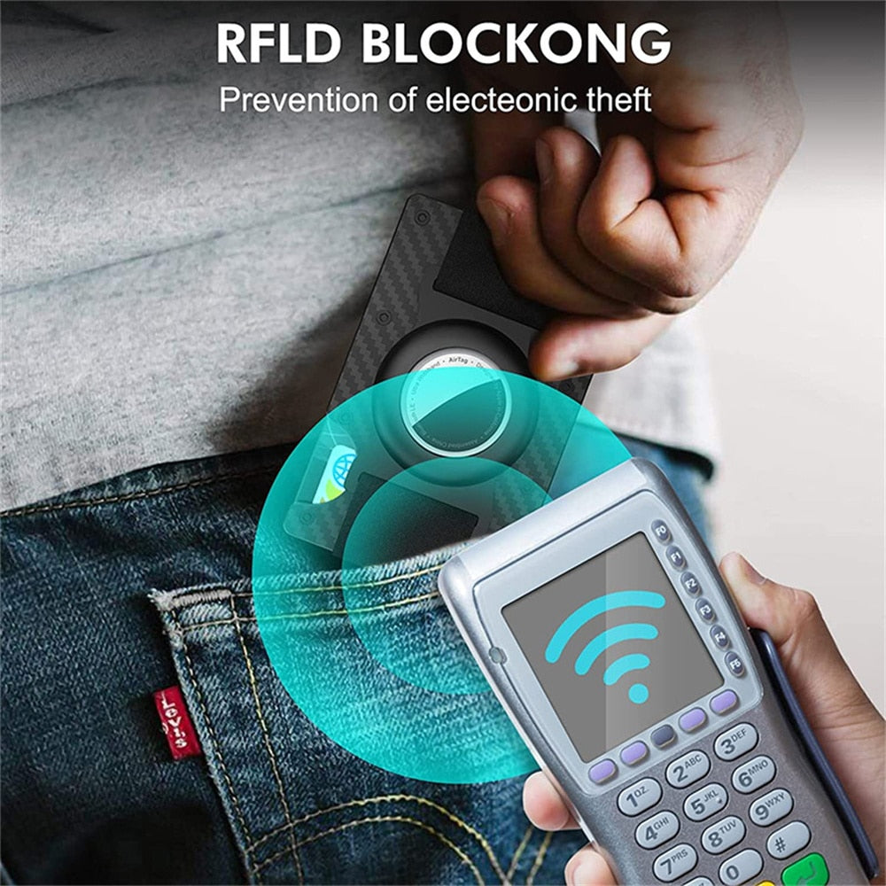 RFID Wallet with Apple AirTag holder